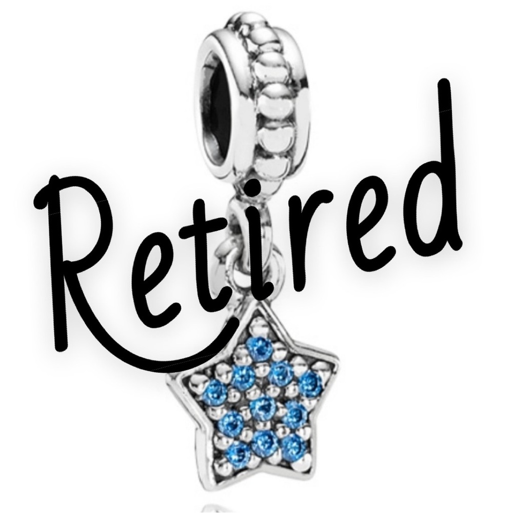 Pandora Sterling Silver Pave Star Dangle Bead